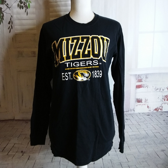 3/$30 Gildan Mizzou Tigers University of Mo black long sleeve top size S - Picture 1 of 5
